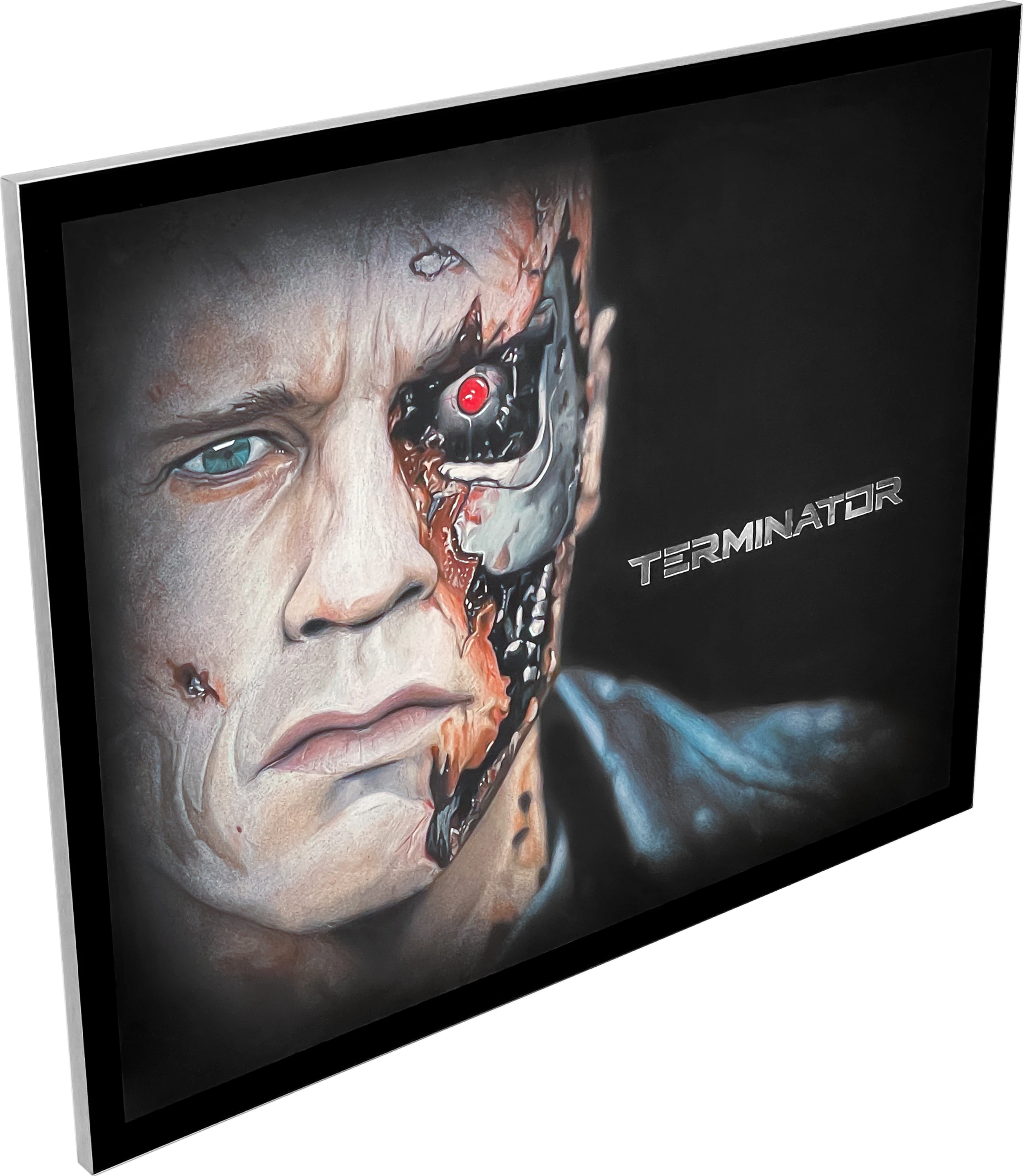 Reproduction réaliste au pastel sec d'une affiche du film Terminator Genisys